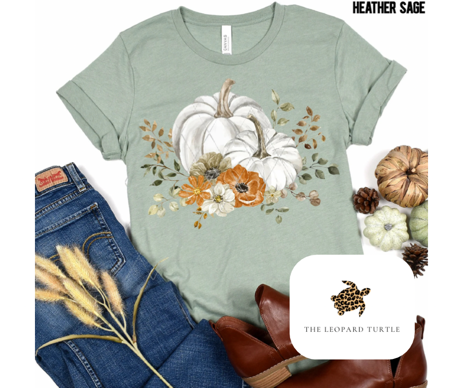 Pumpkin Floral Tshirt