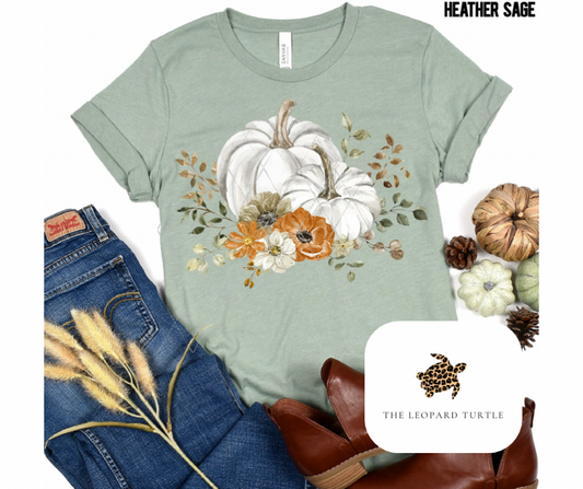 Pumpkin Floral Tshirt