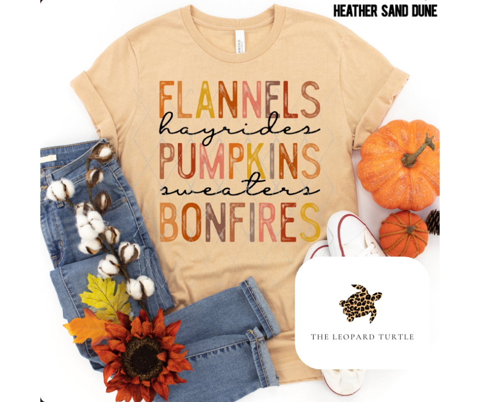 Flannels Pumpkins Bonfire Tshirt