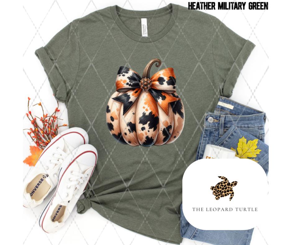 Cow Print Pumpkin Tshirt